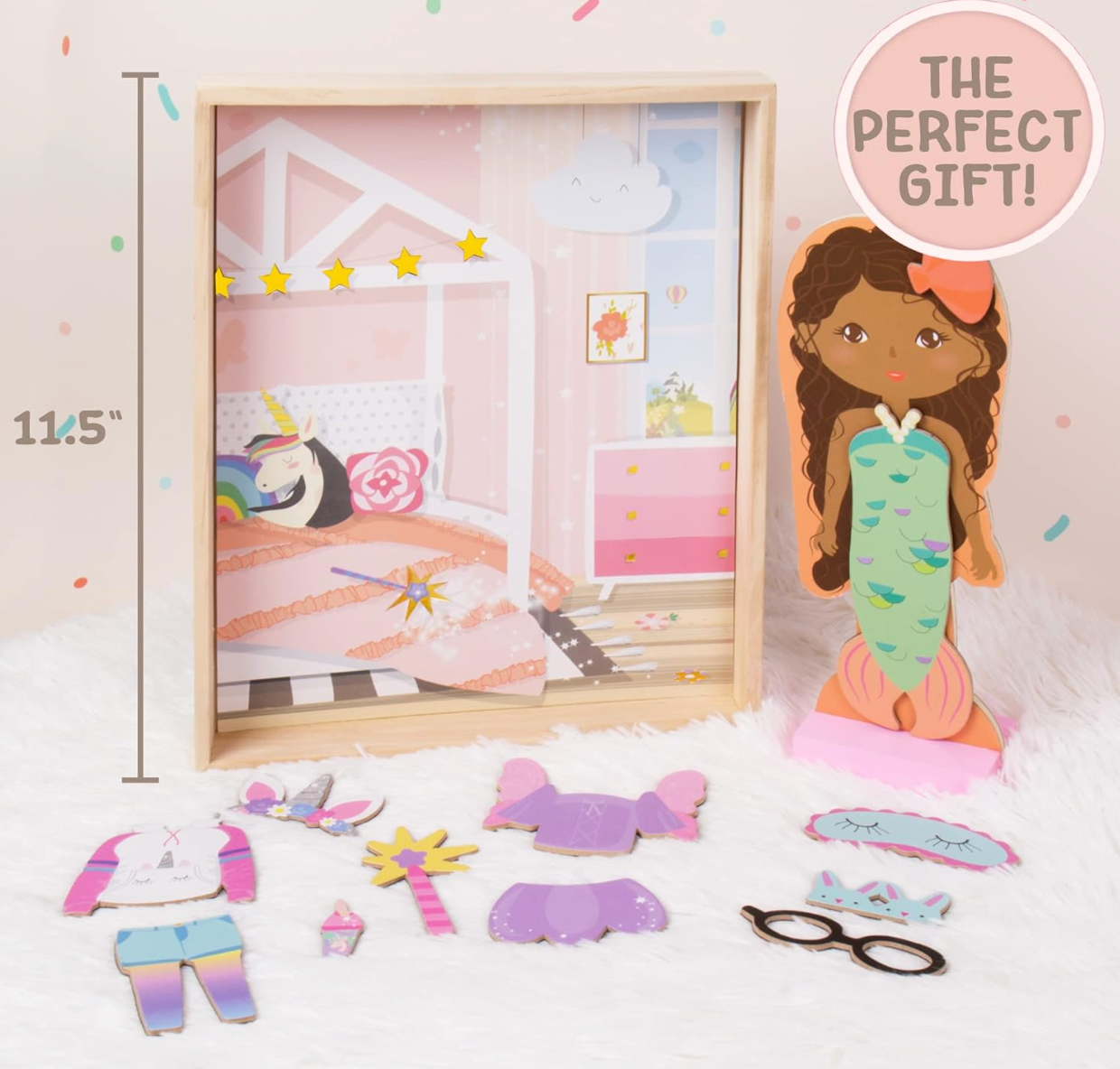 Story Magic Wooden Dress-Up Doll PORFYDYA