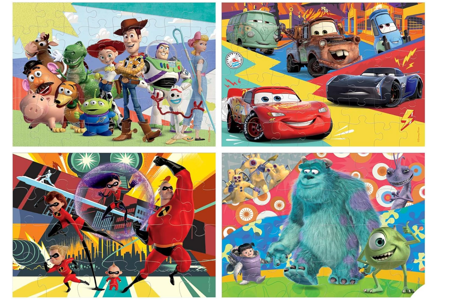 Disney Novelty, Rompecabezas 4 en 1 PORFYDYA