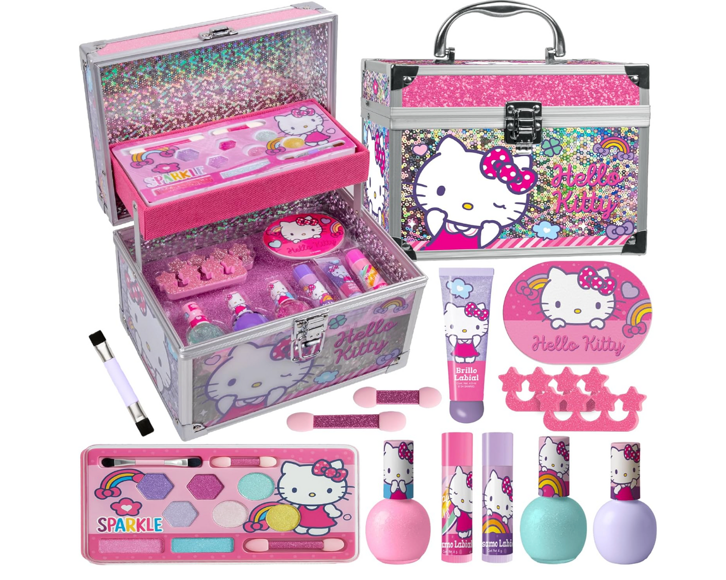 Estuche de Maquillaje Infantil con Diseño Hello Kitty