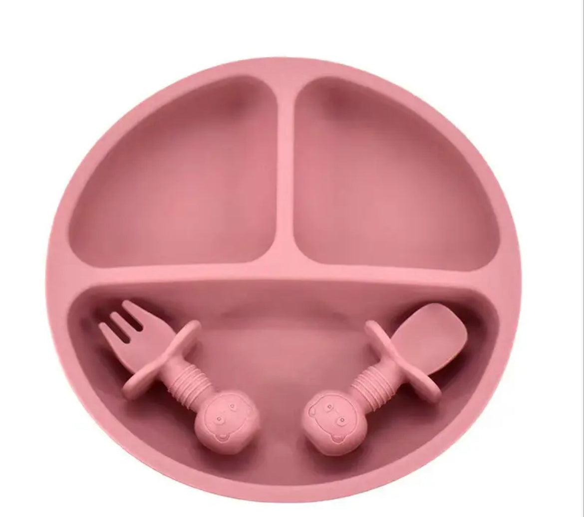 Plato con Divisiones y Cubiertos  CHIKY NYNO