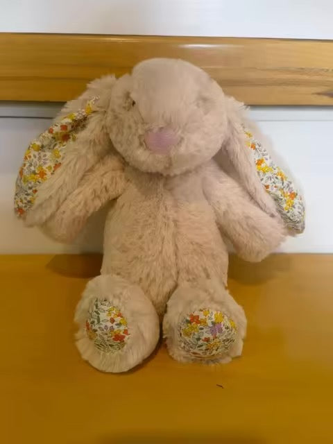 Mono Peluche Conejo Orjeas con Florecitas  30 Cms CHIKY NYNO