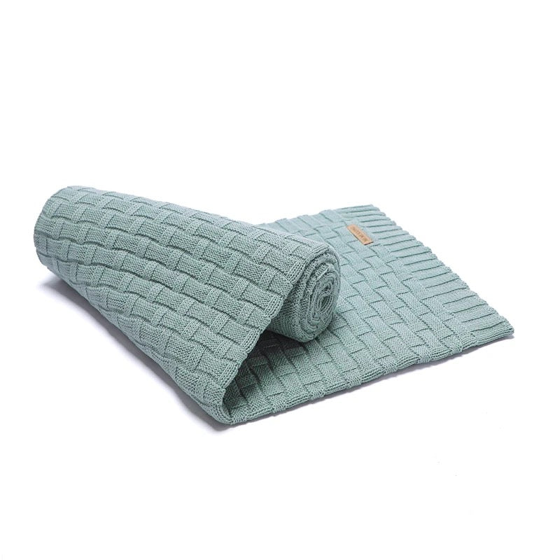 Manta de Punto Cuadros