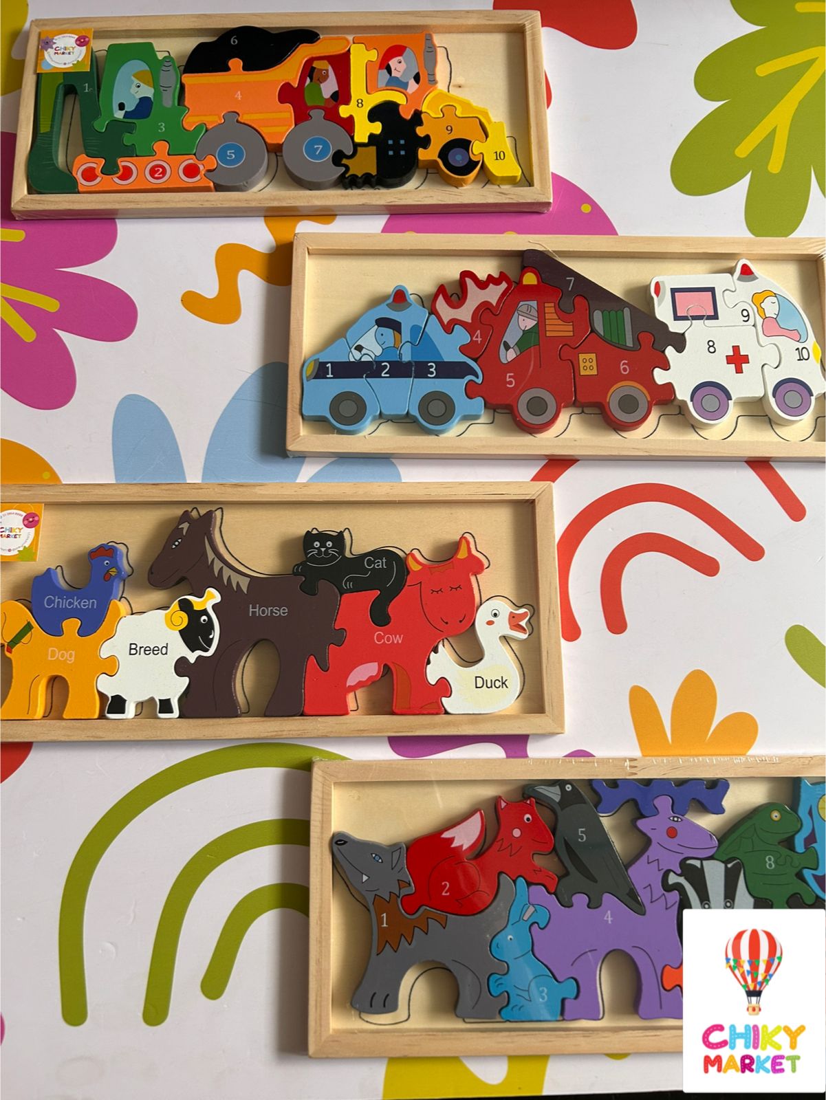 Rompecabezas Rompecabezas Pesca Y Pintarron CHIKY MARKET