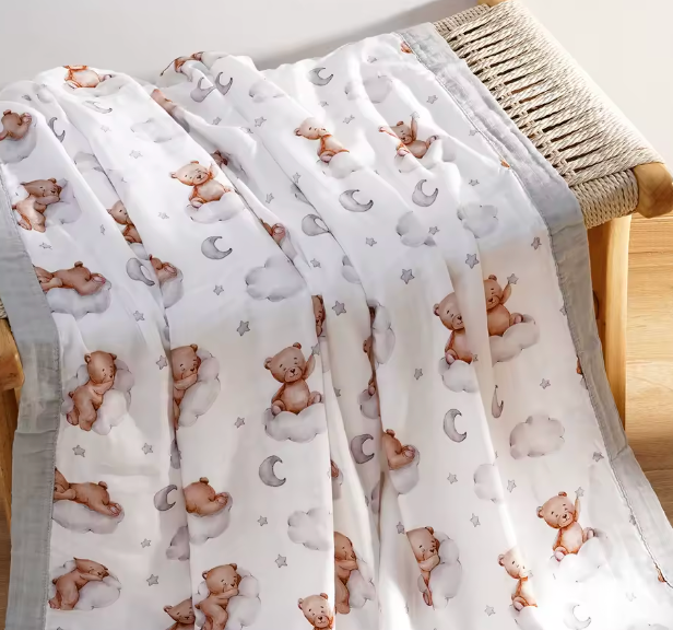 Kangobaby-Manta de algodón de bambú para bebé