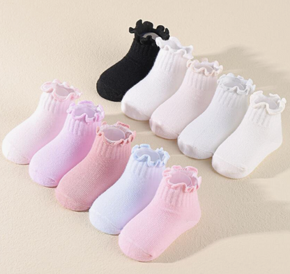 Calceta Blanca Niña Bordado Seta 0-1 año CHIKY NYNO