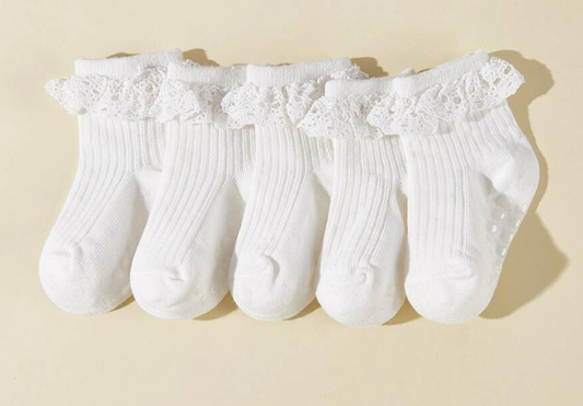 Calcetin para Niña con Olan  Talla 0-6 meses CHIKY NYNO