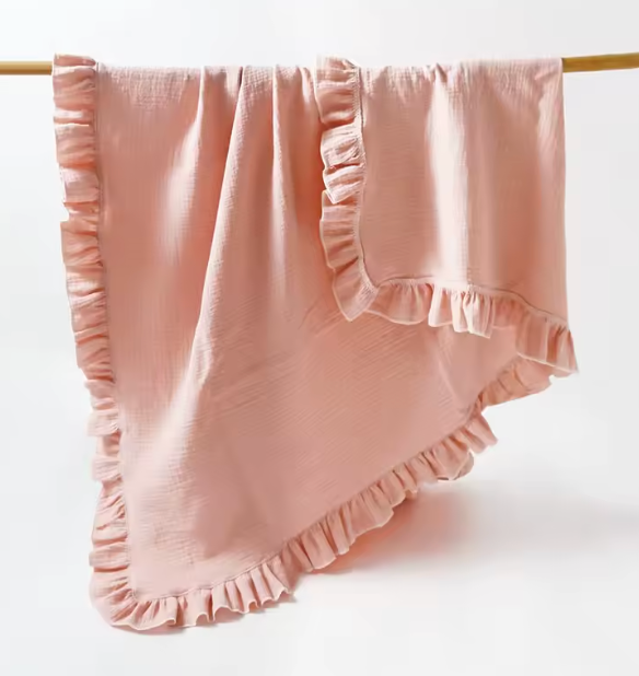 Manta De Muselina Con Olanes