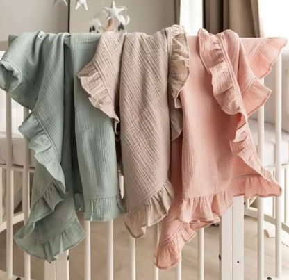 Manta De Muselina Con Olanes