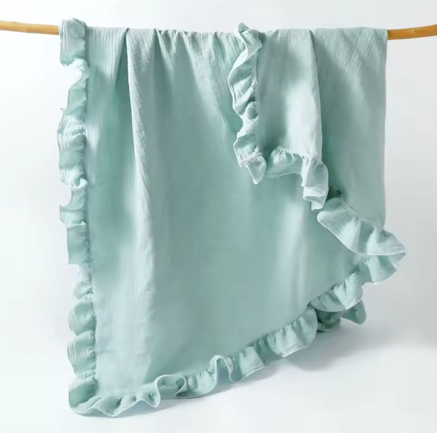 Manta De Muselina Con Olanes