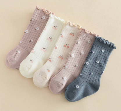 Calcetin para Niña Florecitas  2-4 años  CHIKY NYNO