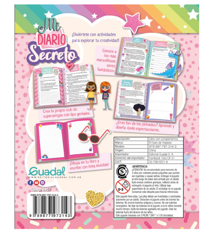 Mi diario secreto (Rosa) PORFYDYA