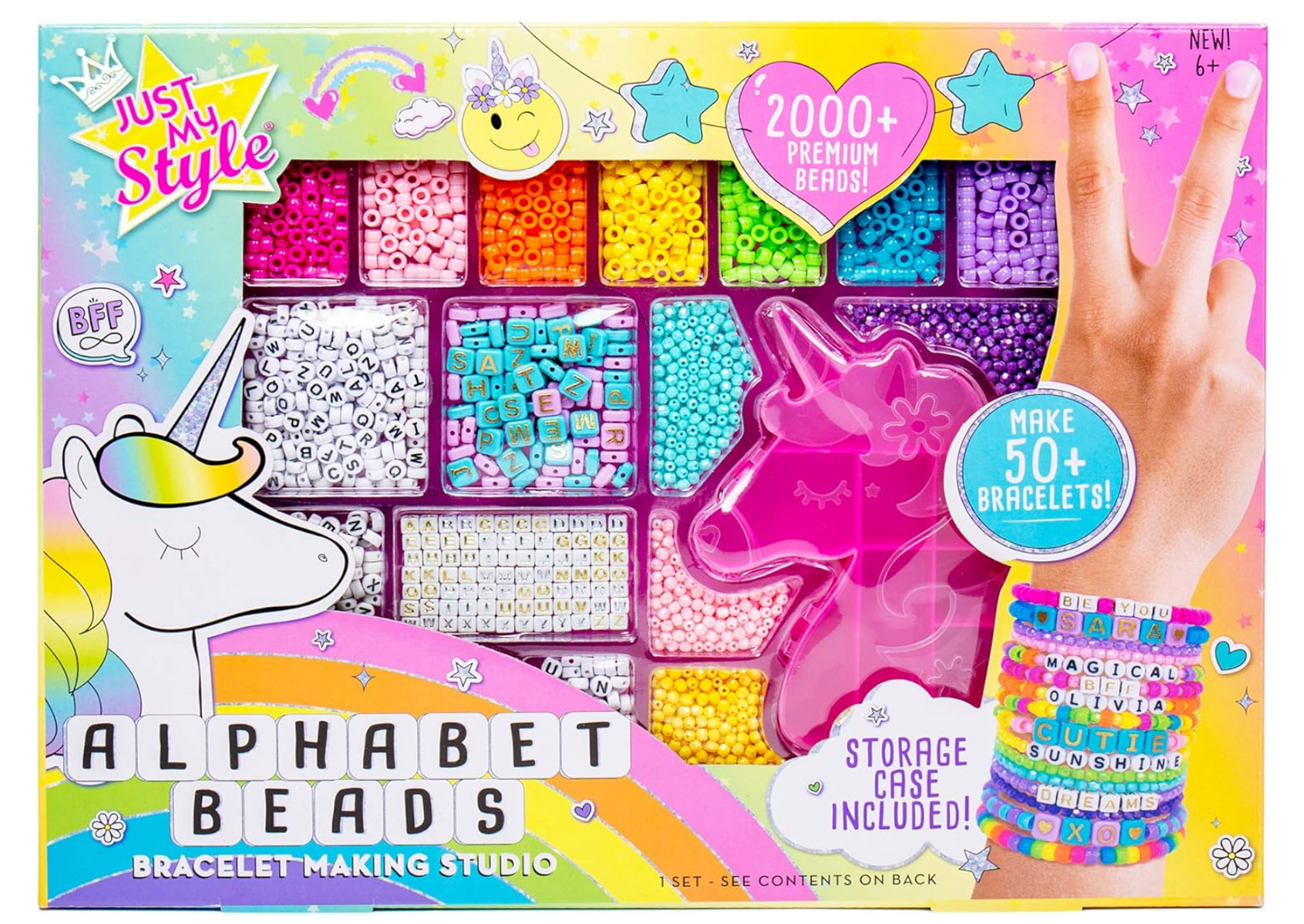 Estudio Para hacer Pulseras con Cuentas del Alfabeto  PORFYDYA