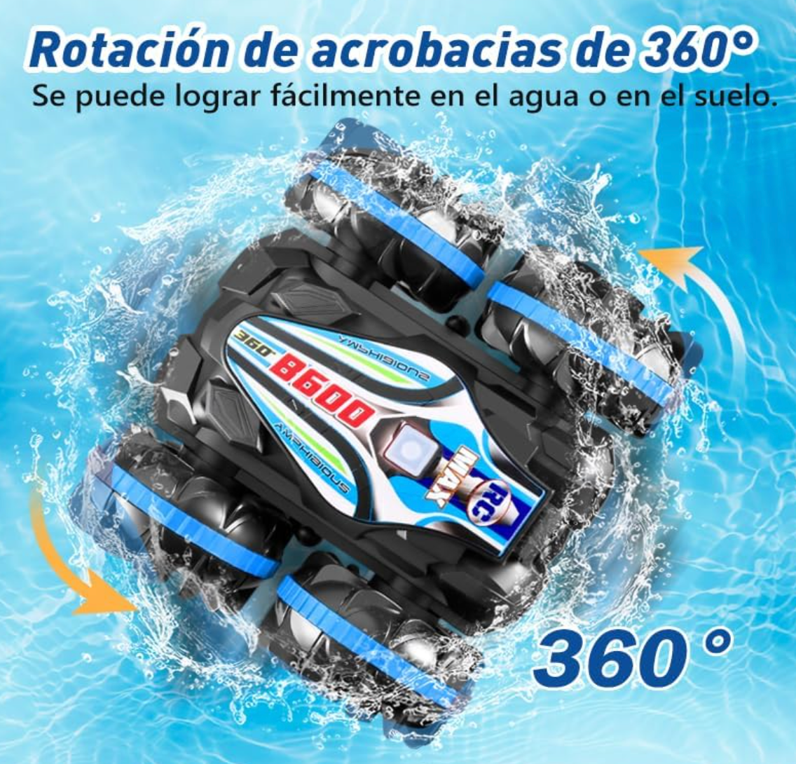 Carro Anfibio de Control Remoto para Niños PORFYDYA