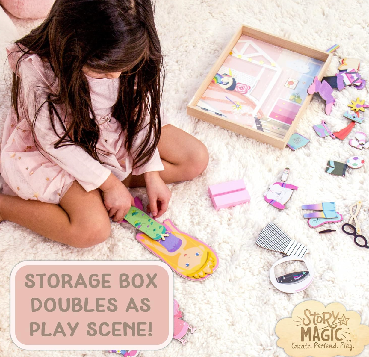 Story Magic Wooden Dress-Up Doll PORFYDYA