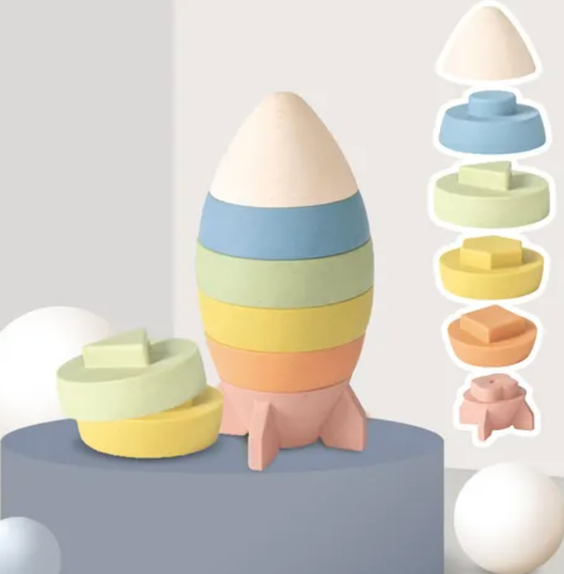 Cohete Cognitivo Colores Pastel  Silicon PORFYDYA