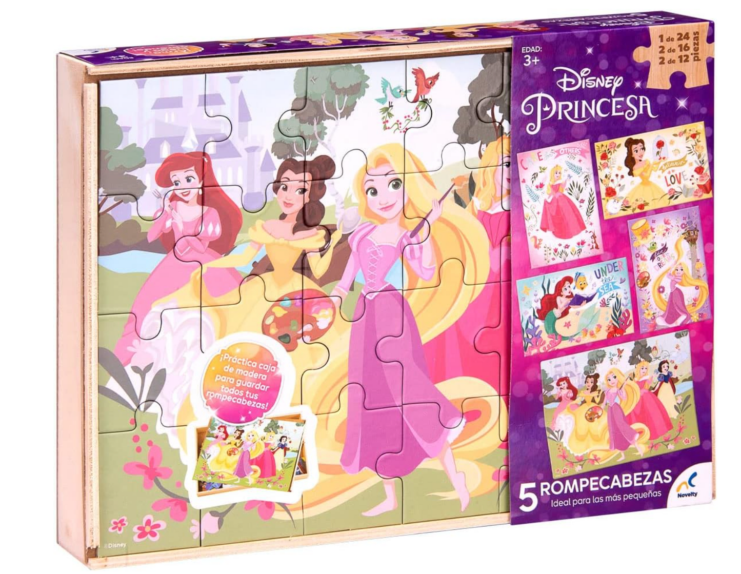 Rompecabezas 5 en 1 de Princesas PORFYDYA