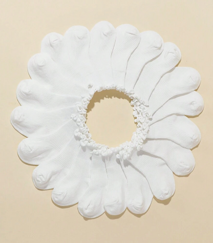 Calceta Blanca Niña Bordado Seta 0-1 año CHIKY NYNO