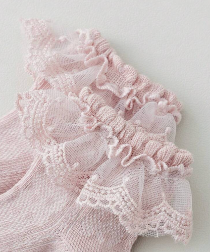 Calceta Olan Encaje  Niña Bordado Seta 6-12 meses CHIKY NYNO