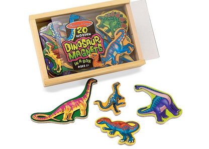 Melissa & Doug Set de 20 Imanes de Dinosaurios en Caja