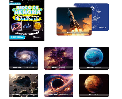 Menique Juego de Memoria El Universo – 60 Tarjetas PORFYDYA