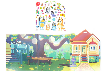 Bluey Juego de pegatinas – Pegatinas azules reutilizables para niños PORFYDYA