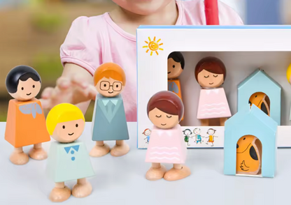 Muñequitos de Madera Montesori  PORFYDYA