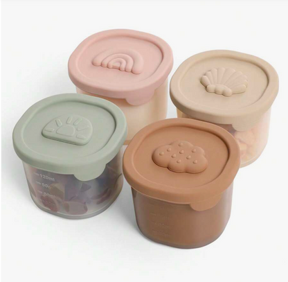 Set de 4 Recipientes para Alimentos de Silicon CHIKY NYNO