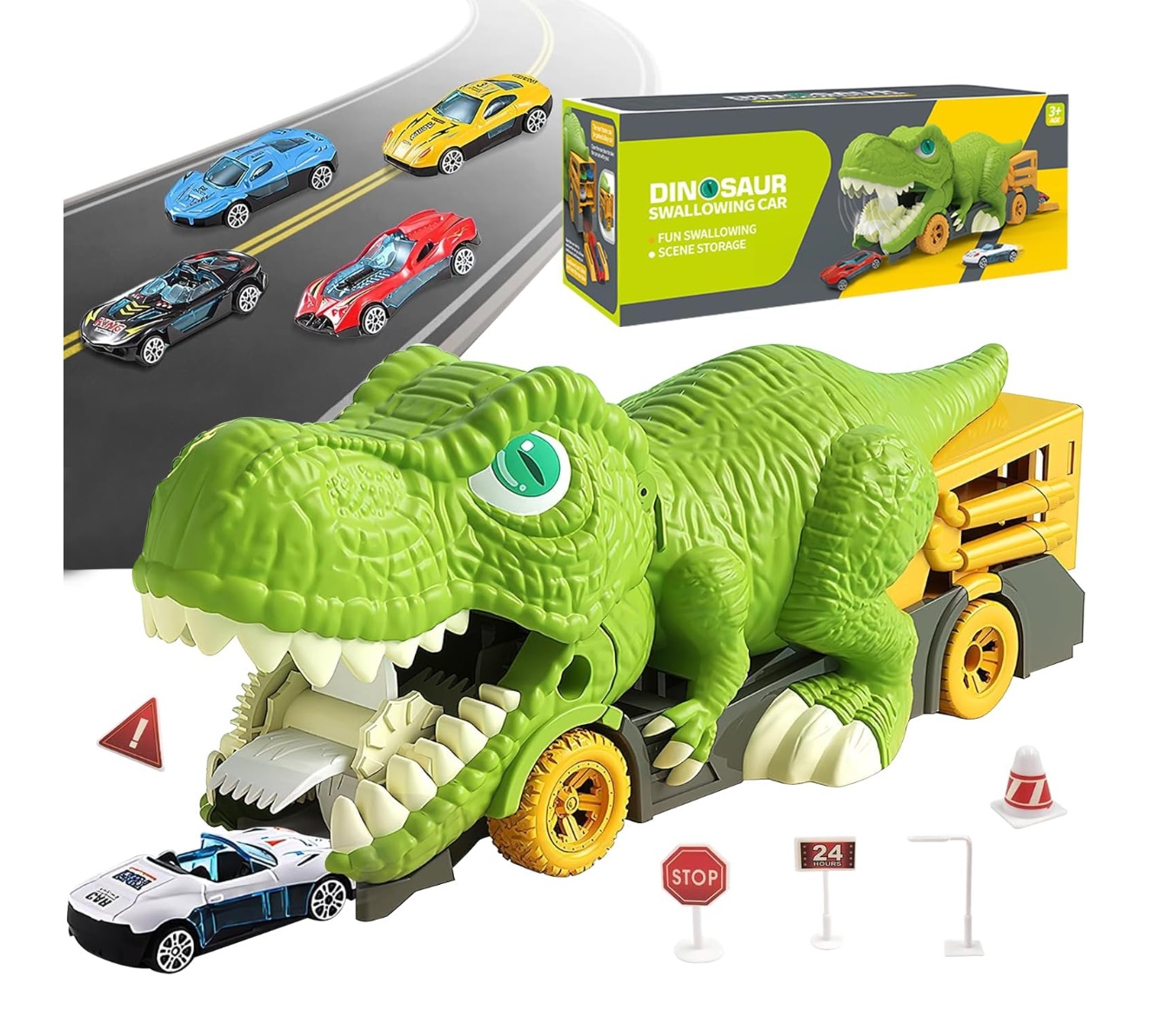 Coches de Juguete de Dinosaurios para niños,7 En 1 PORFYDYA