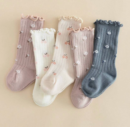 Calcetin para Niña Florecitas  2-4 años  CHIKY NYNO