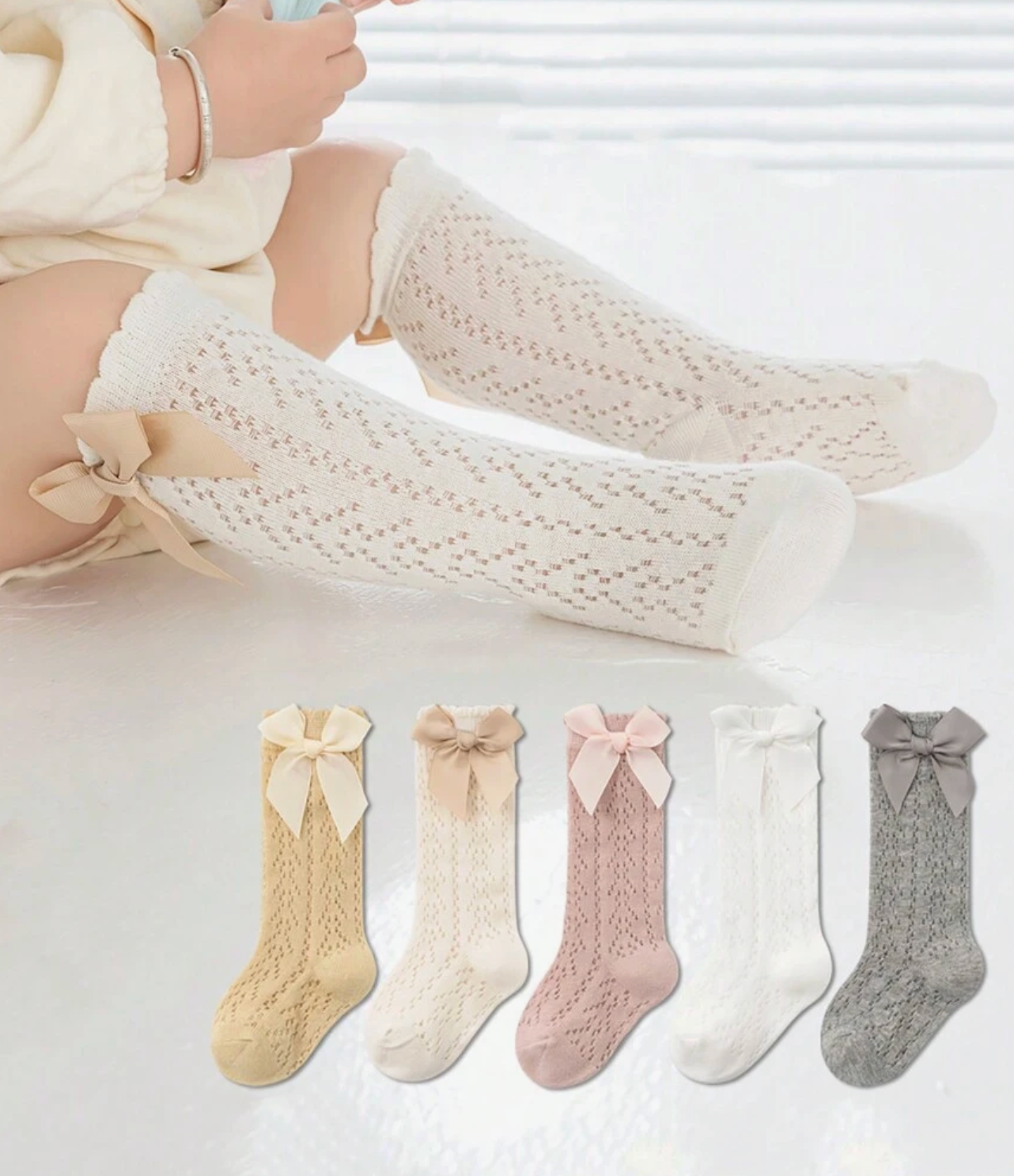 Calceta Calada con Lazo 1-3 años CHIKY NYNO