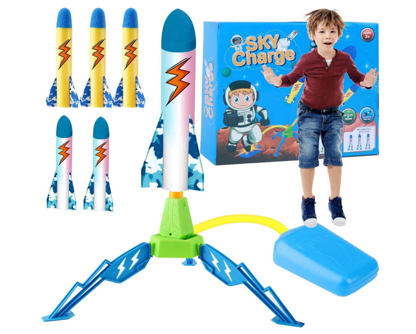 Lanzador de Cohetes de Juguetes para Niño, Cohete Espacial PORFYDYA