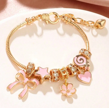 Pulsera  para Niña Fantasia con Figuras Colgando PORFYDYA