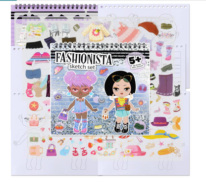 Libro de Actividades de Moda con Pegatinas Reutilizables