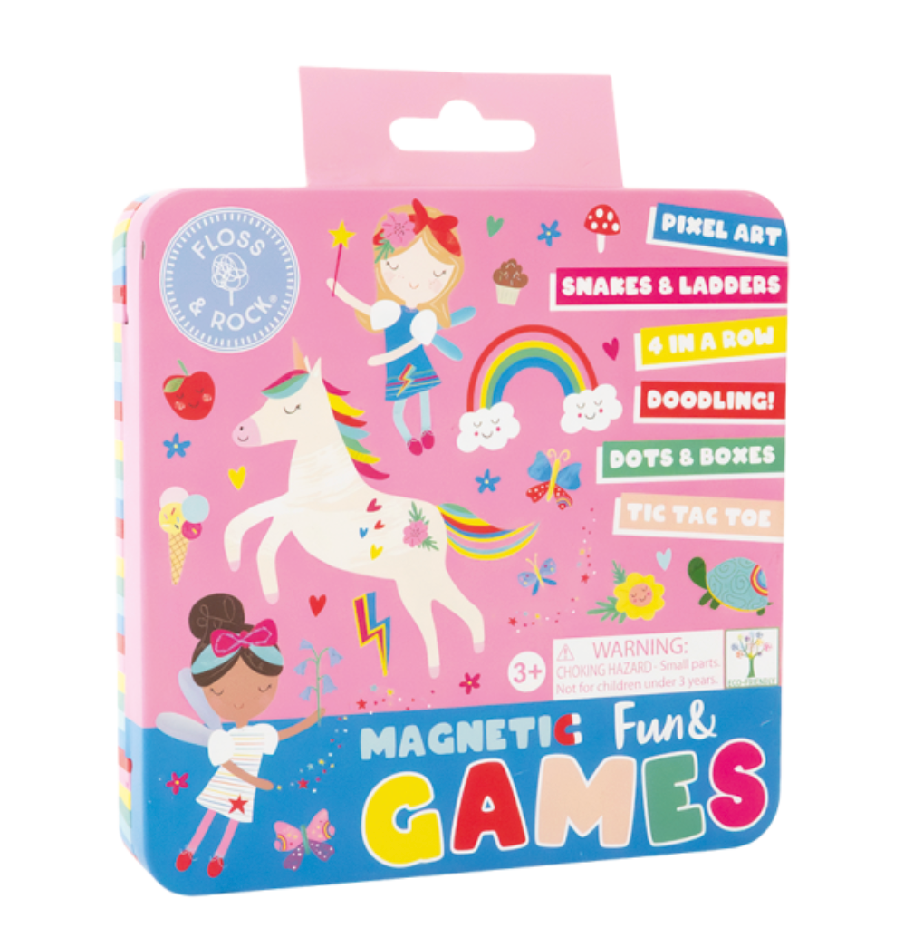 Lata magnética de diversión y juegos – Hada arcoíris PORFYDYA