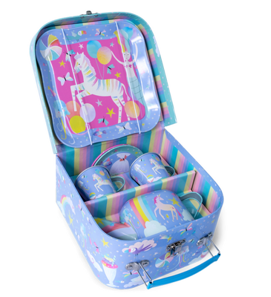 Juego de té de hojalata de 7 piezas – Fantasía