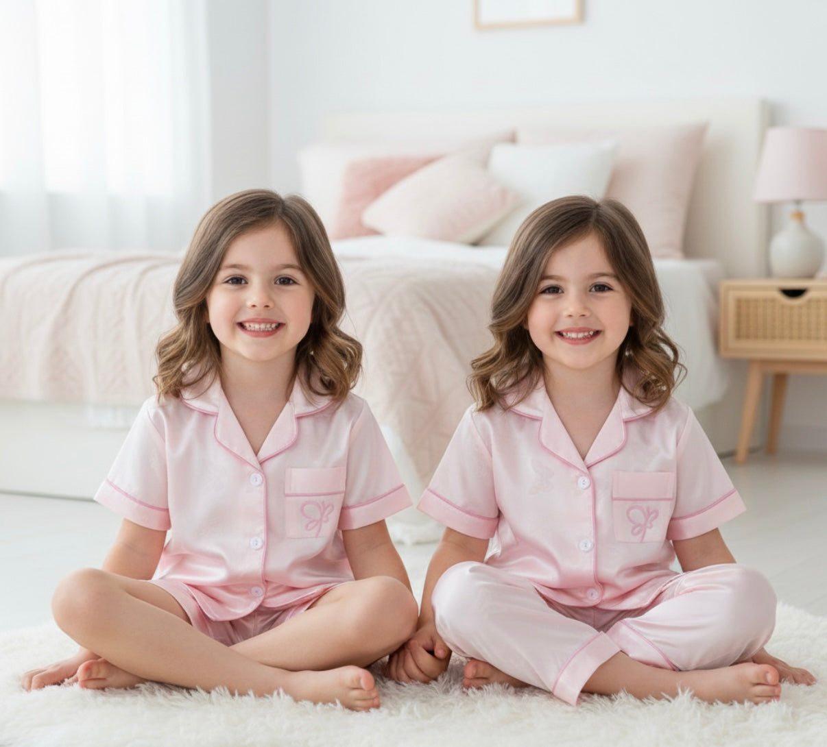 PIjama de Niña Tres Piezas Mariposas Rosa CHIKY NYNO