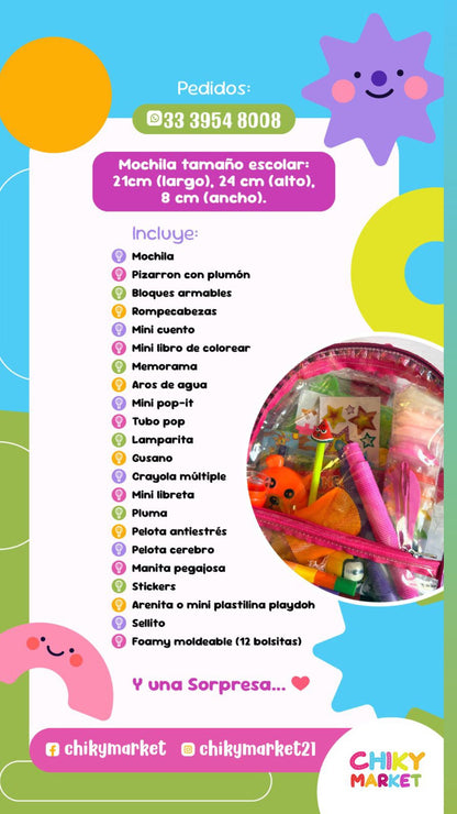 Mochila Kit de Viaje CHIKY MARKET
