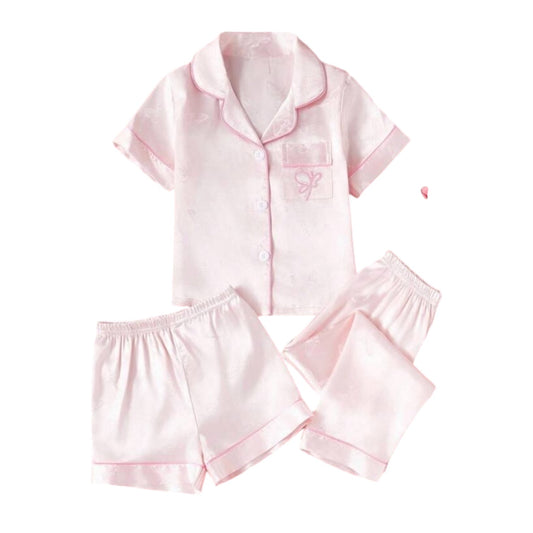 PIjama de Niña Tres Piezas Mariposas Rosa CHIKY NYNO