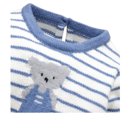 Conjunto Osito Rayas Azul CHIKY NYNO