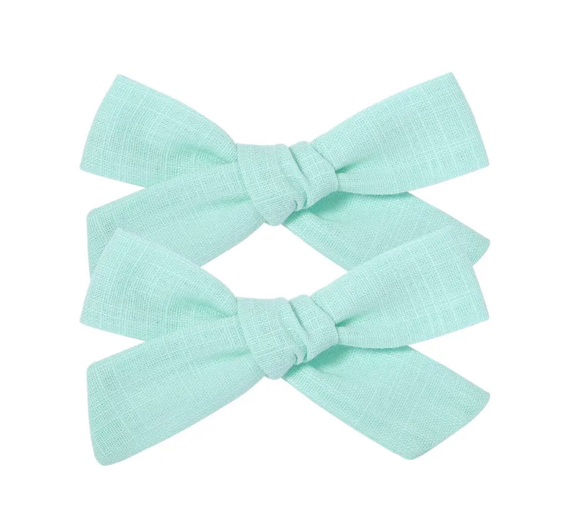 Par Hair Clip Lazado Delgado Mediano