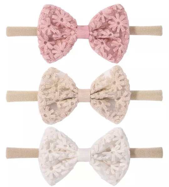 Bandita Moño De Encaje Bordado