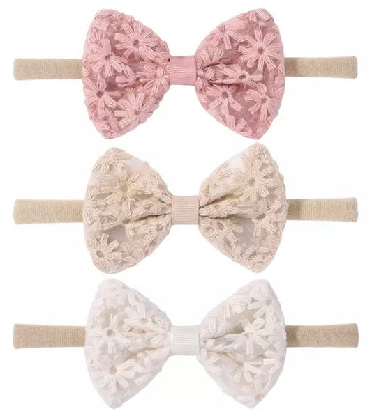 Bandita Moño De Encaje Bordado