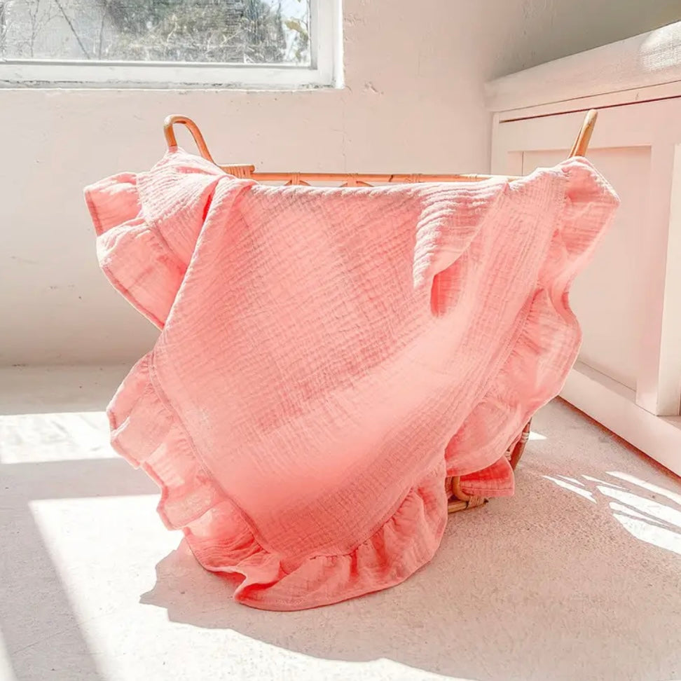 Manta De Muselina Con Olanes