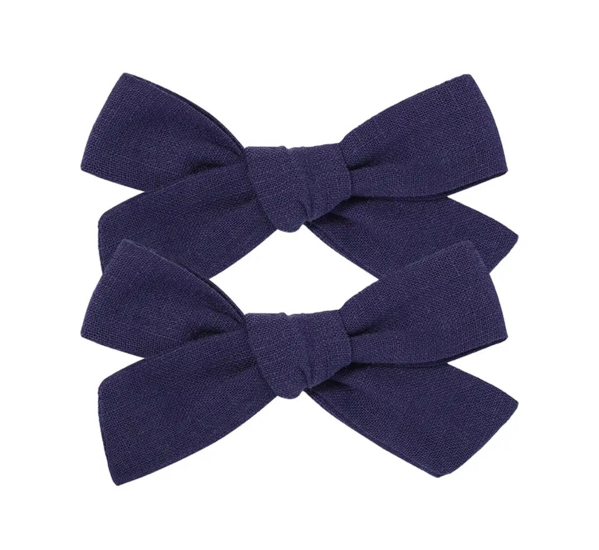 Par Hair Clip Lazado Delgado Mediano