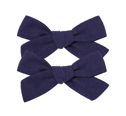 Par Hair Clip Lazado Delgado Mediano